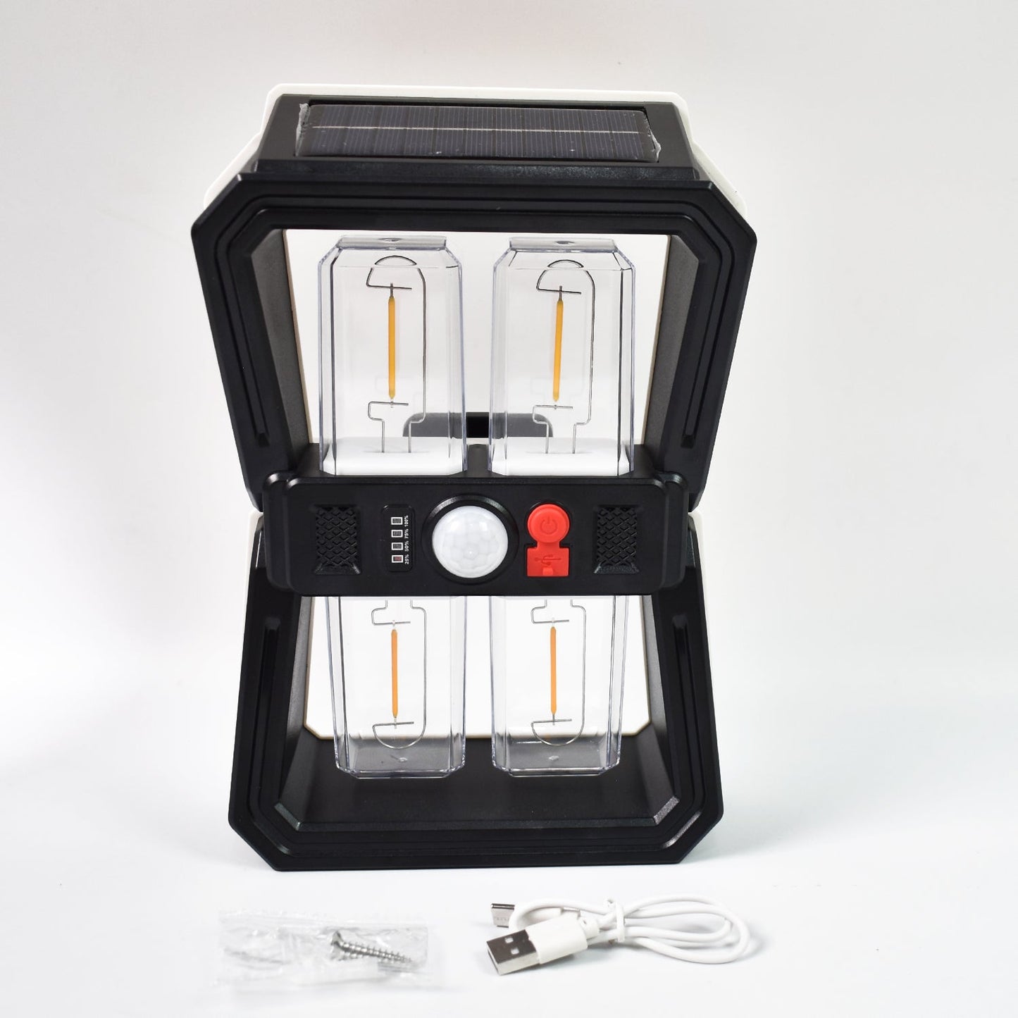Solar Wall Lantern Light with Motion Sensor & 3 Lighting Modes (1pc)