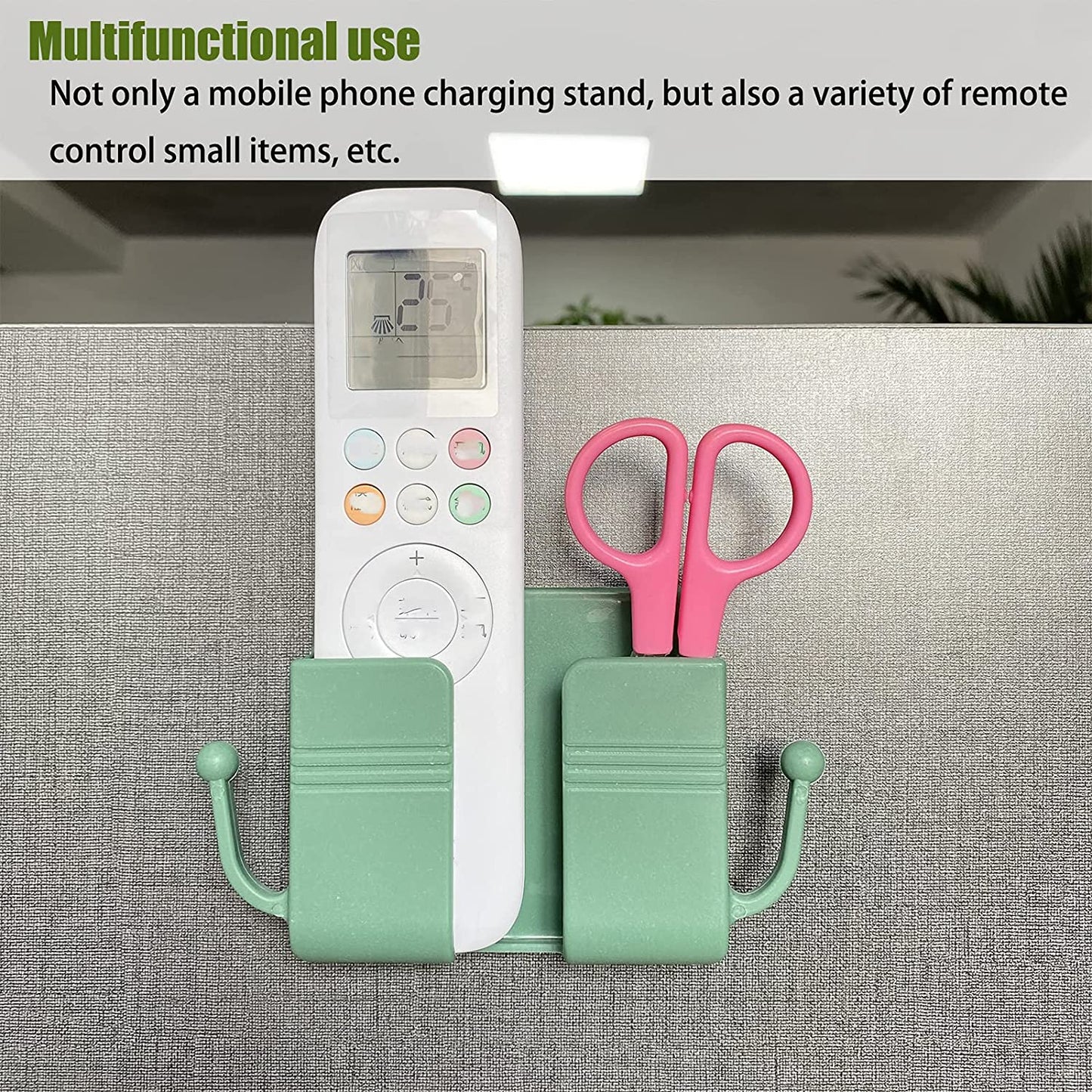Wall Mount Mobile Stand with Hook – Compact Holder for Home & Office