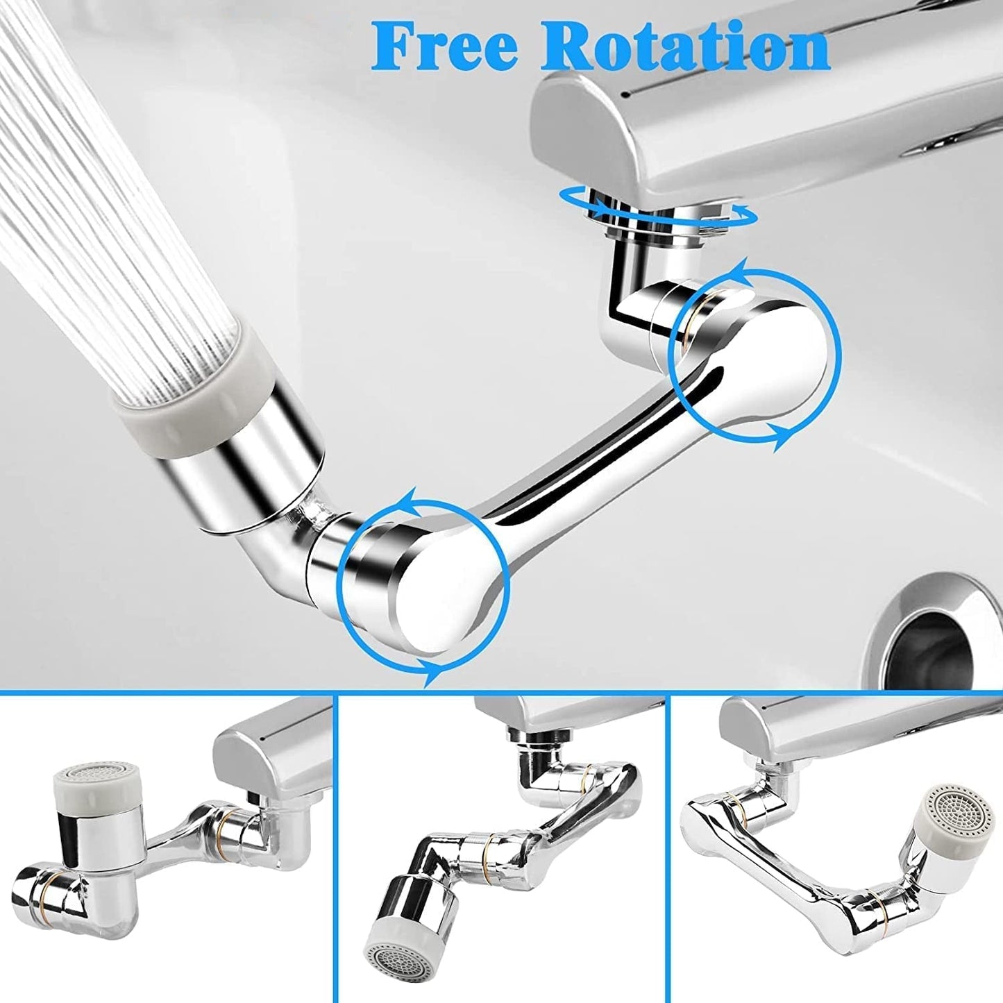 Flexible Faucet Splash Head Aerator with 2 Spray Modes (1 Set)
