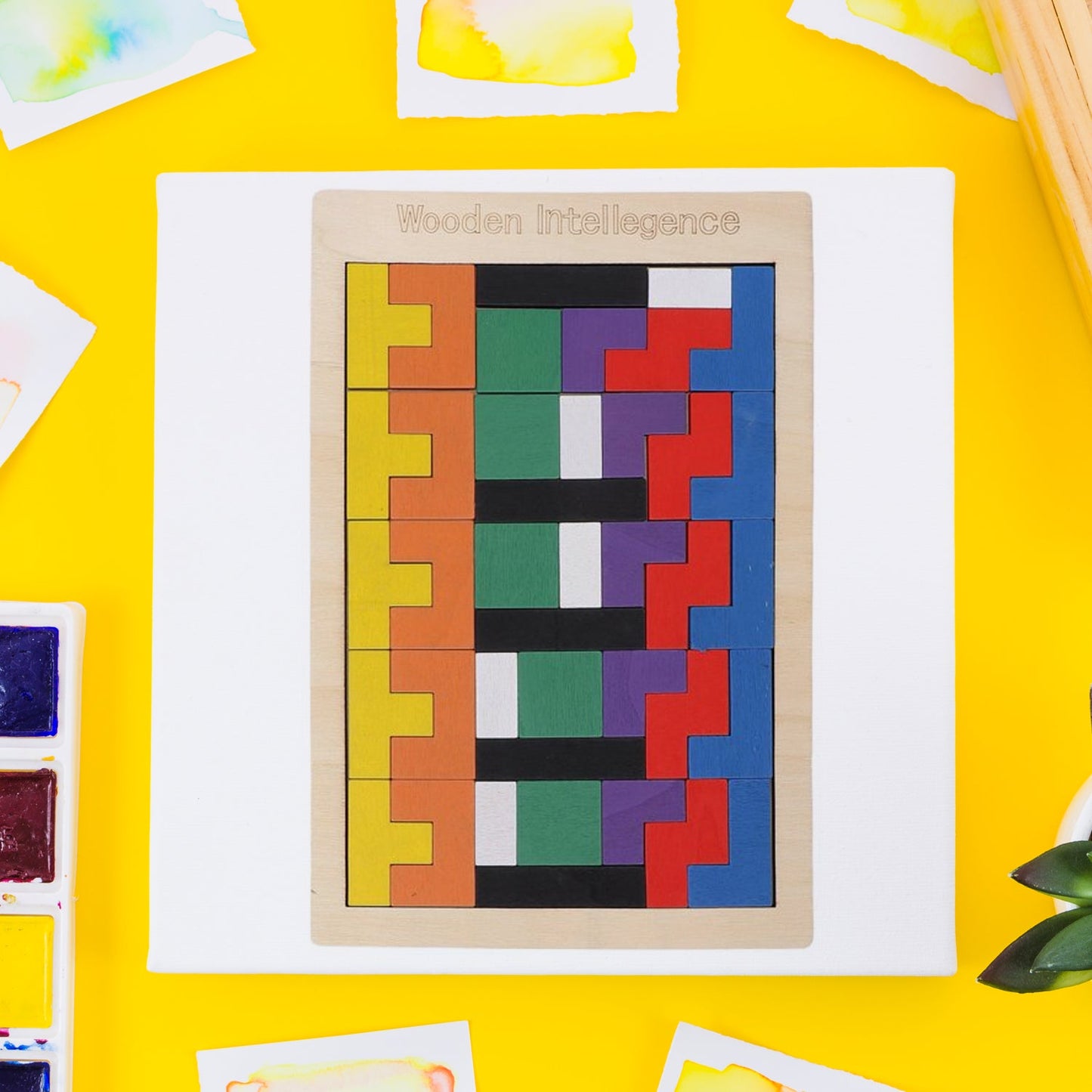 Wooden Blocks Puzzle – Educational Toy for Kids & Brain Training for Adults