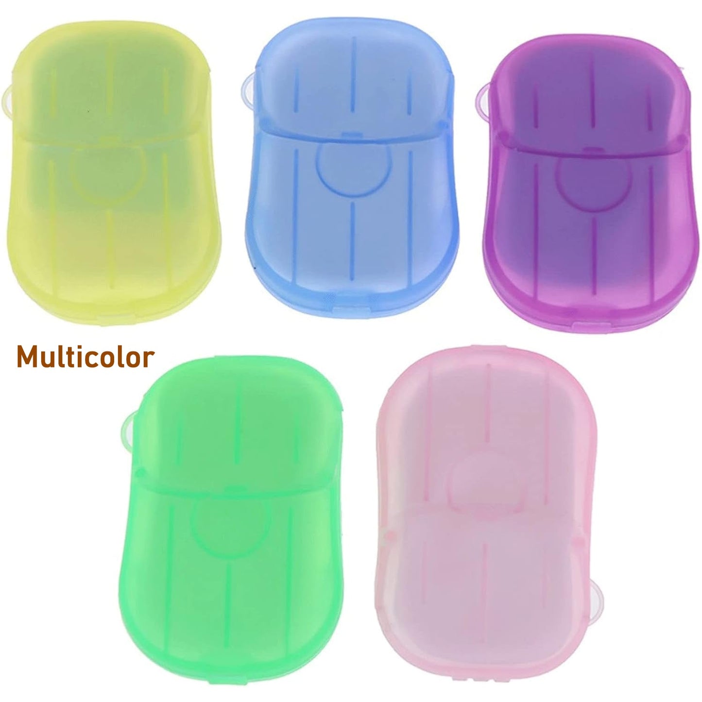 Travel Paper Soap Sheets with Mini Box – 20 Sheets, Random Color