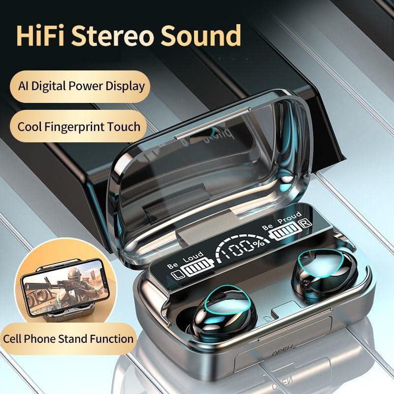 Wireless Bluetooth 5.1 Mini Earbuds with LED Display & Mic