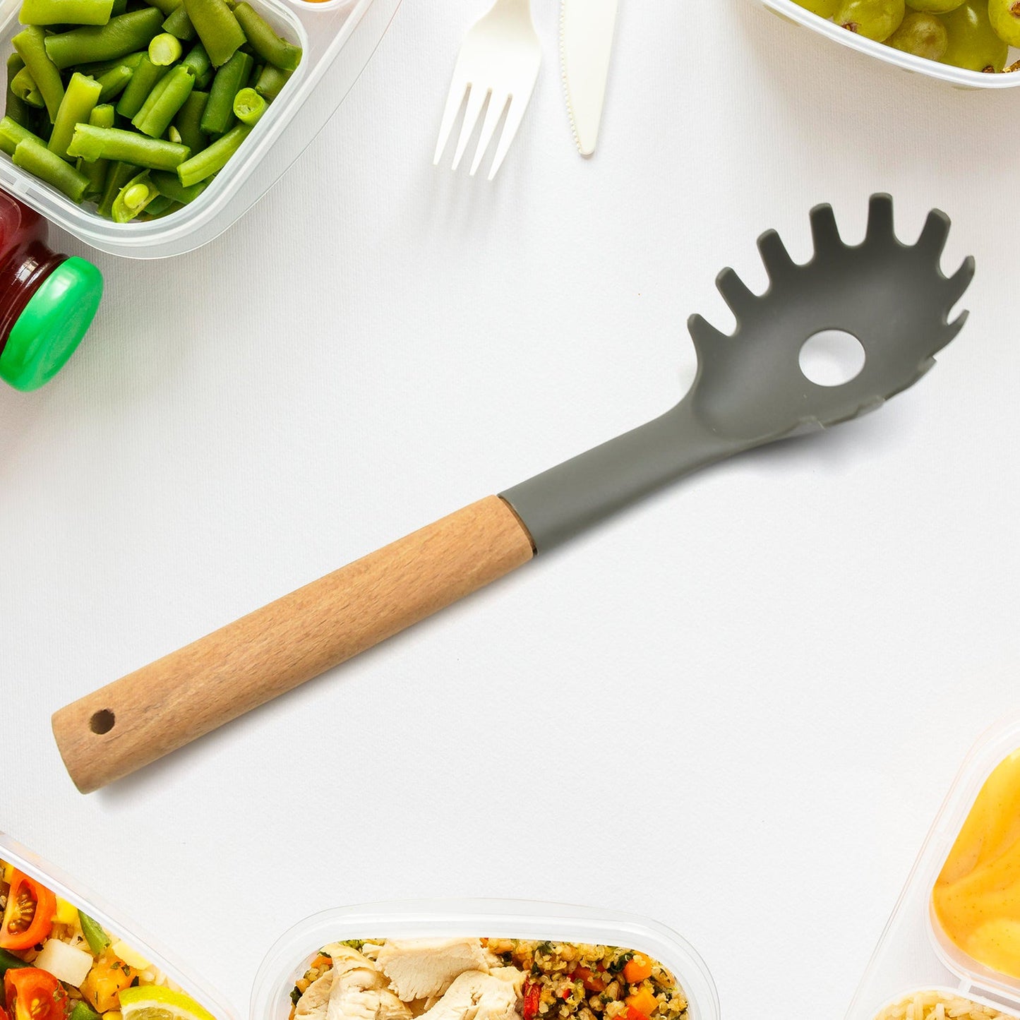 Heat-Resistant Pasta and Noodles Spoon and Strainer