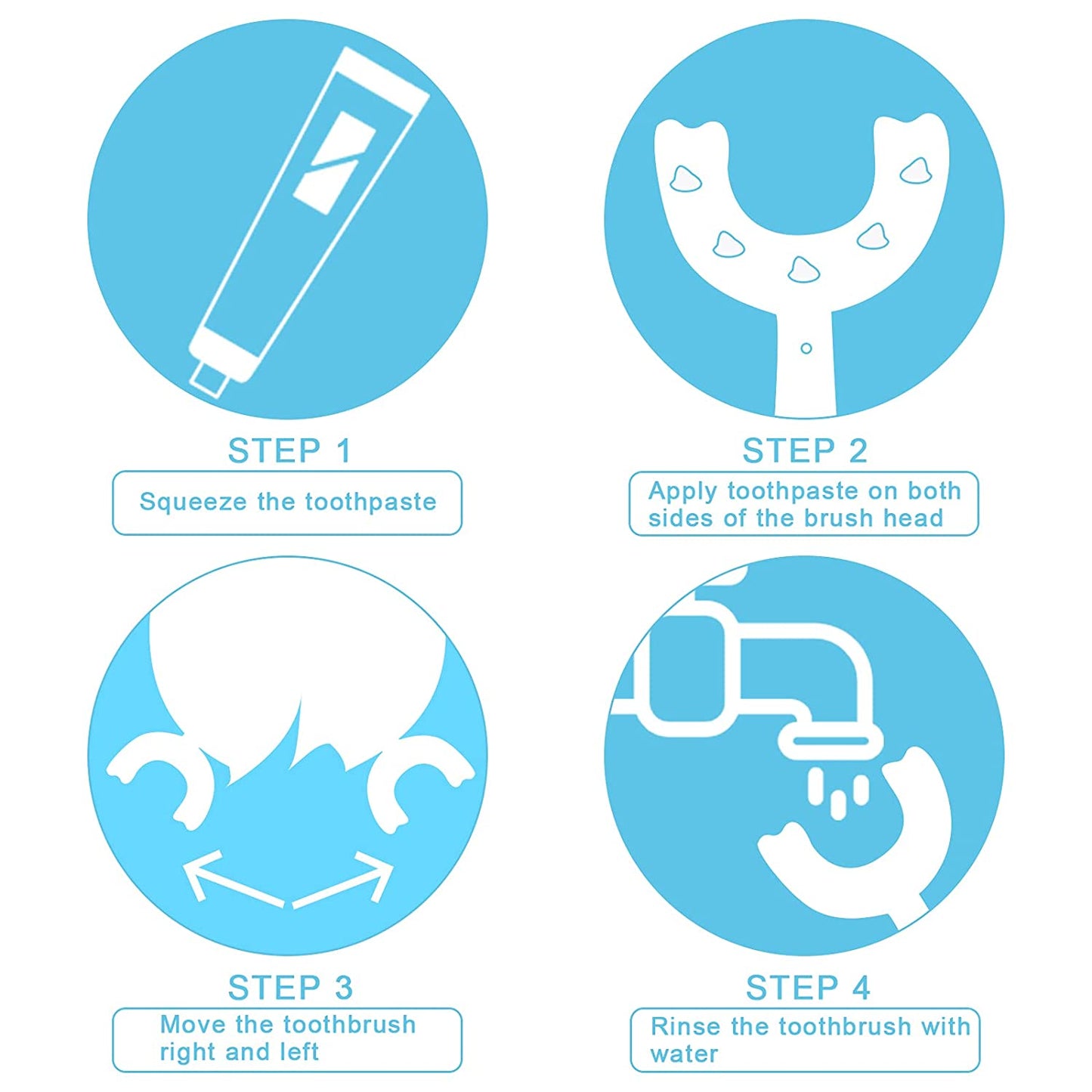 Kids U-Shaped Toothbrush – Soft, Safe & Easy Oral Care (Mix Color)