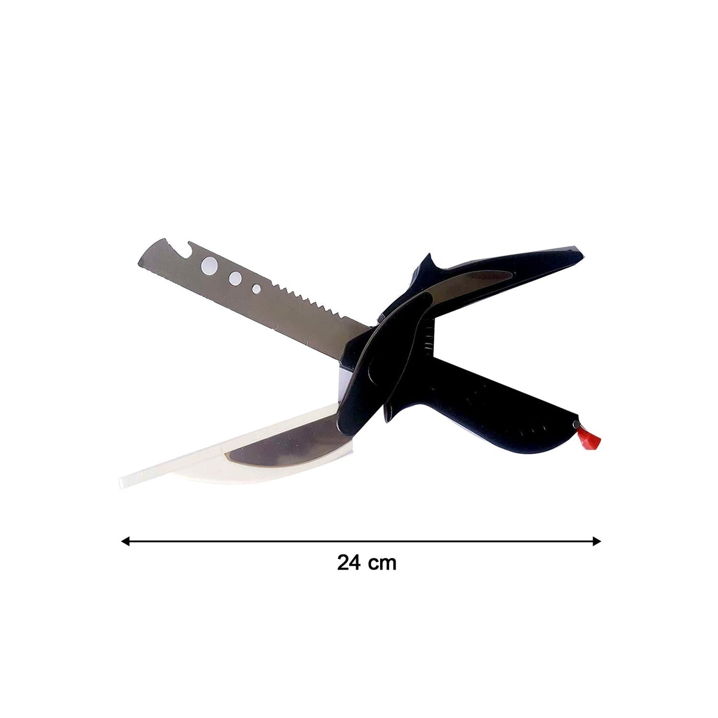 Stainless Steel 4-in-1 Clever Cutter – Black