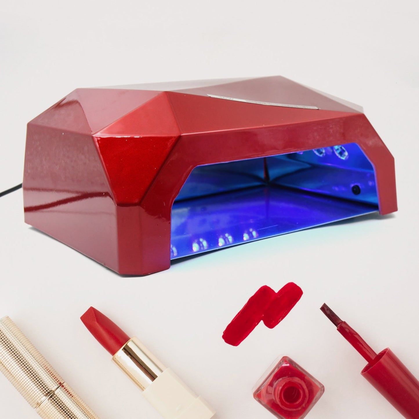 36W LED Nail Dryer Lamp for Gel Polish, Diamond-Shaped UV/LED Curing Light for Manicure & Pedicure