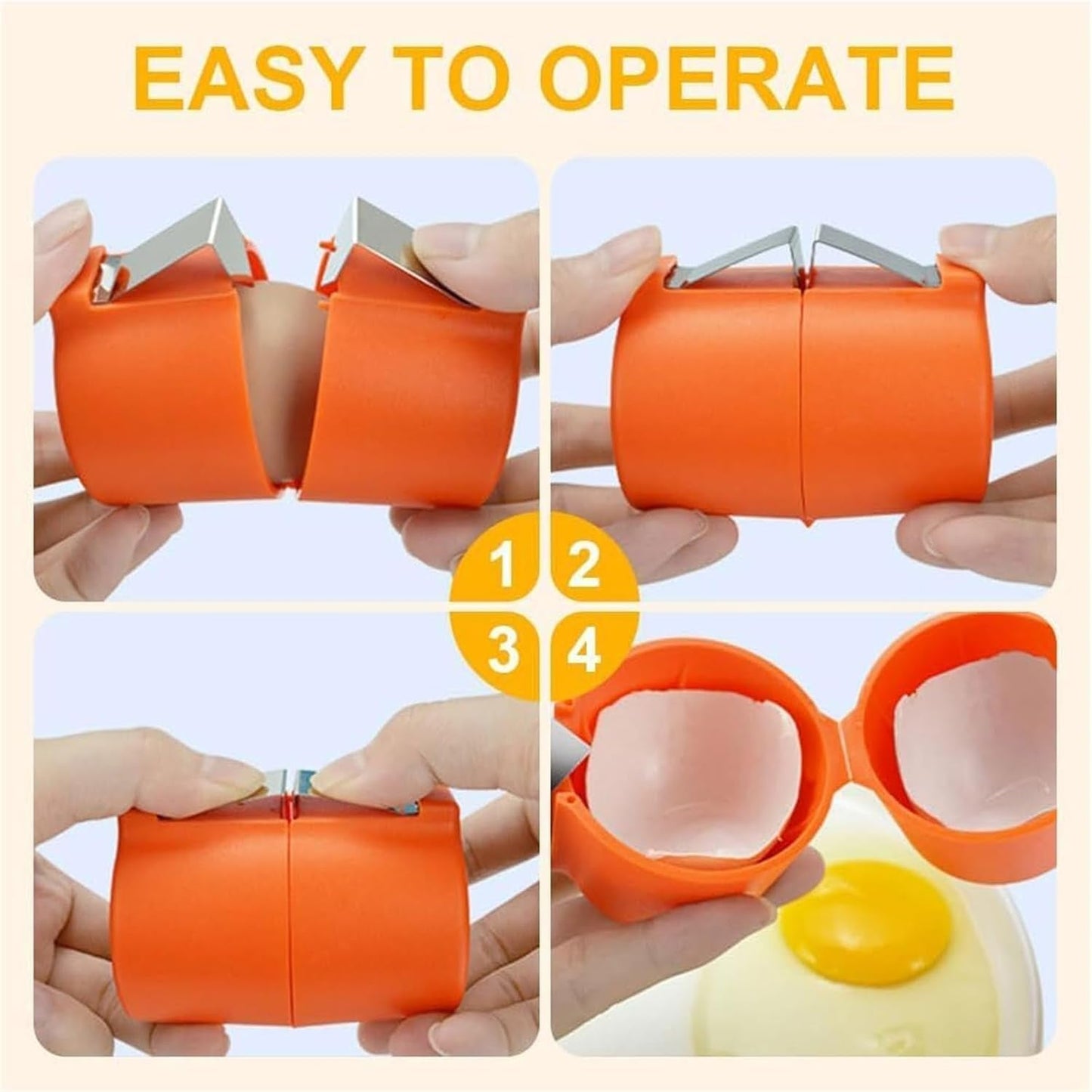 Handheld Egg Shell Opener and Egg Cracker Tool For Raw Eggs
