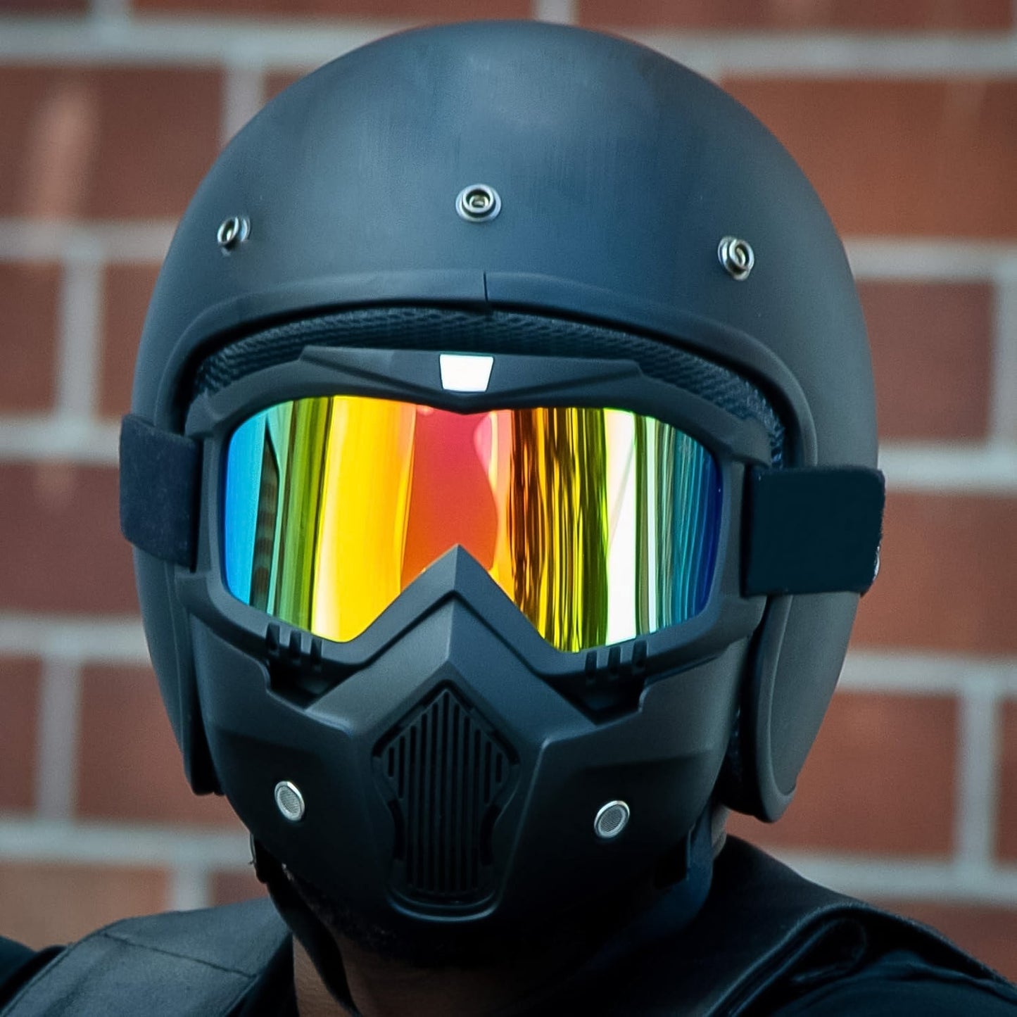 Motorcycle Goggles with Detachable Face Mask – Windproof, UV-Proof, Anti-Scratch Riding Glasses for Off-Road, Cycling, Racing