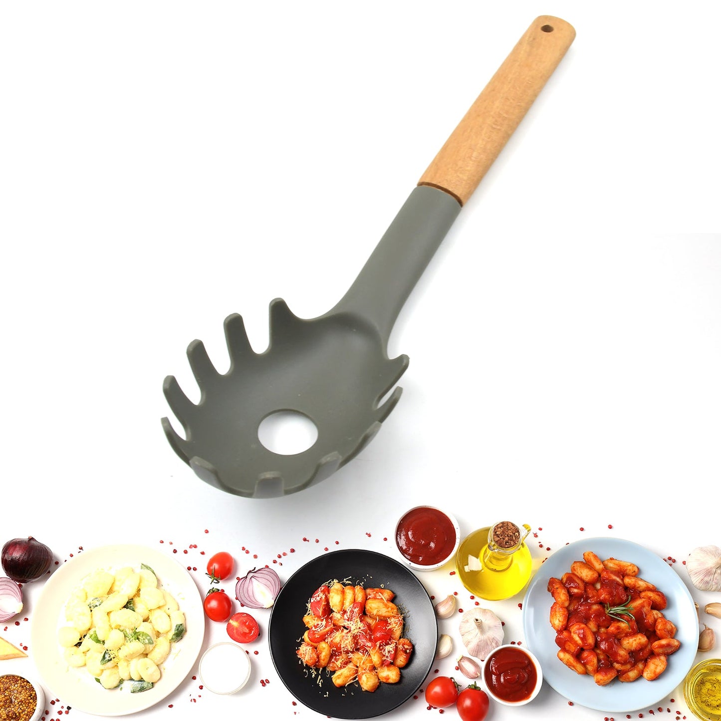 Heat-Resistant Pasta and Noodles Spoon and Strainer