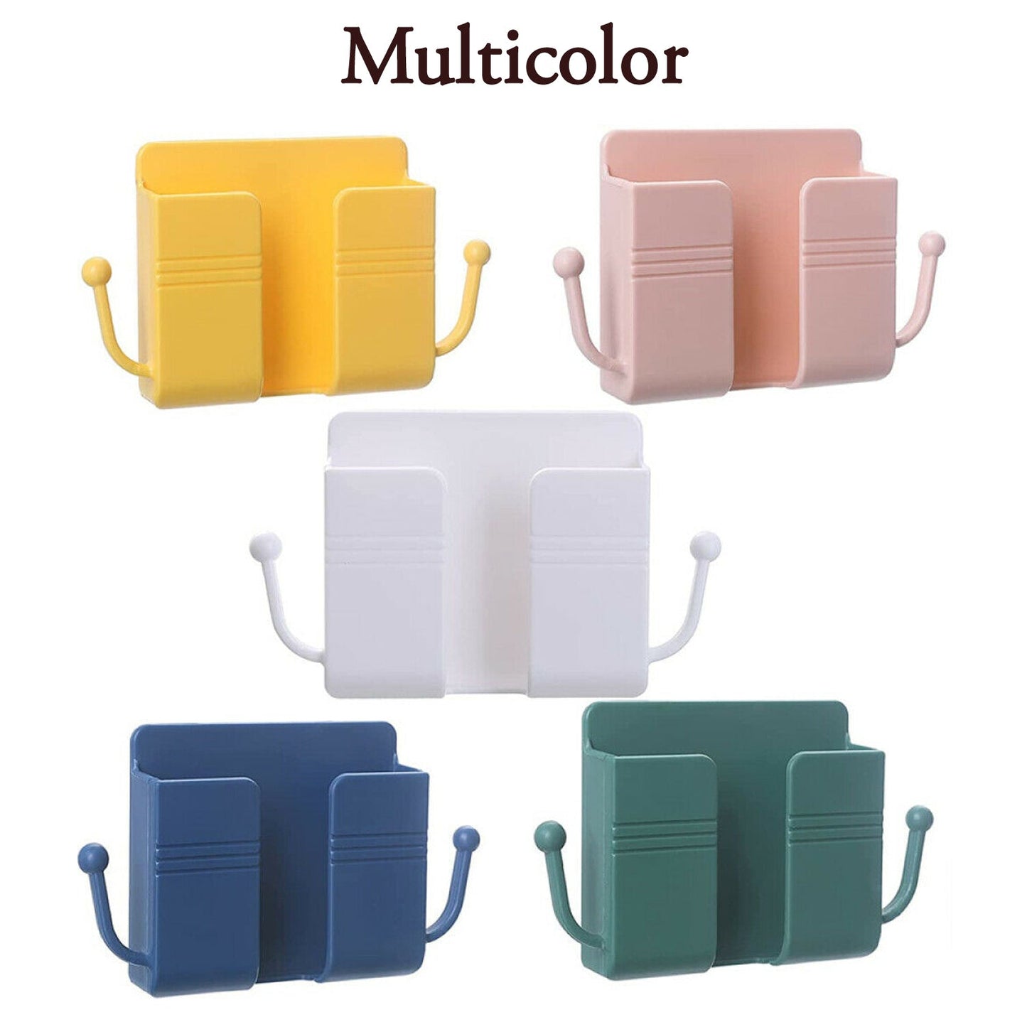 Wall Mount Mobile Stand with Hook – Compact Holder for Home & Office