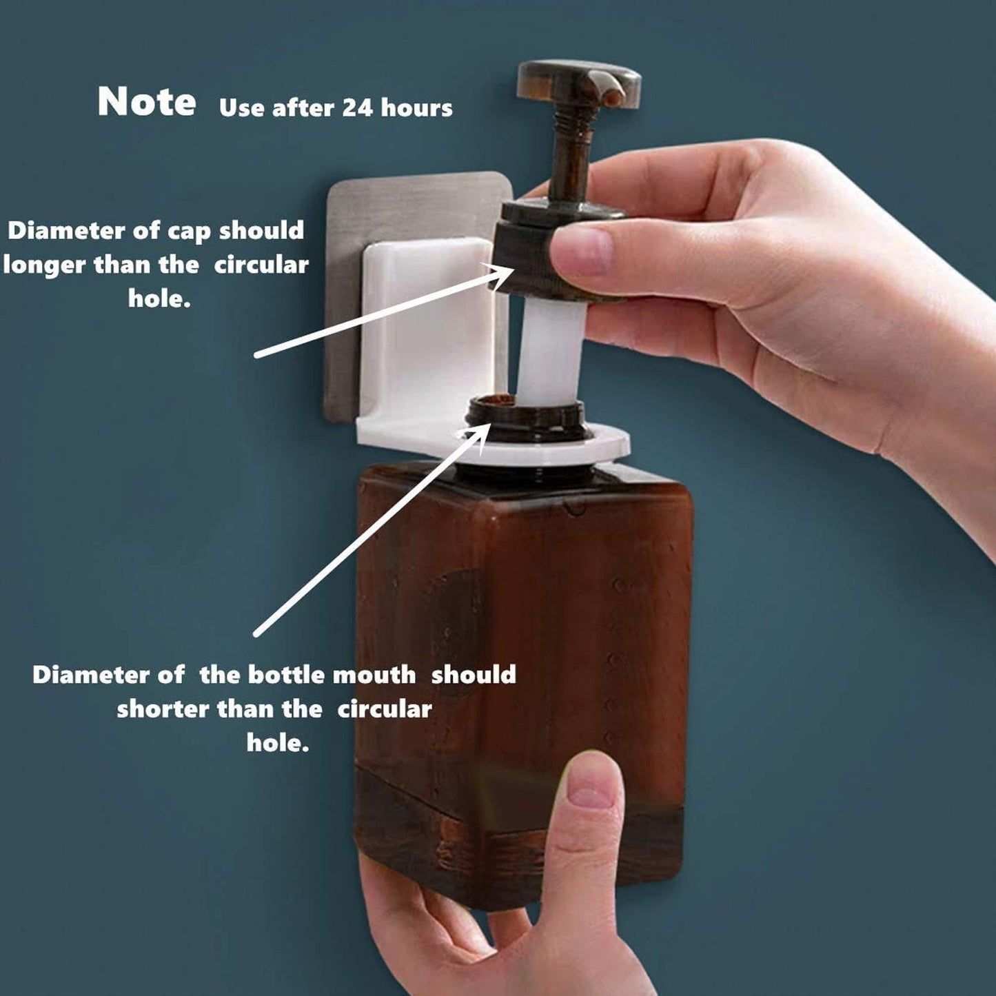 Wall-Mounted Adhesive Hook for Shampoo Bottles & Soap – Strong Hold (1 Pc)