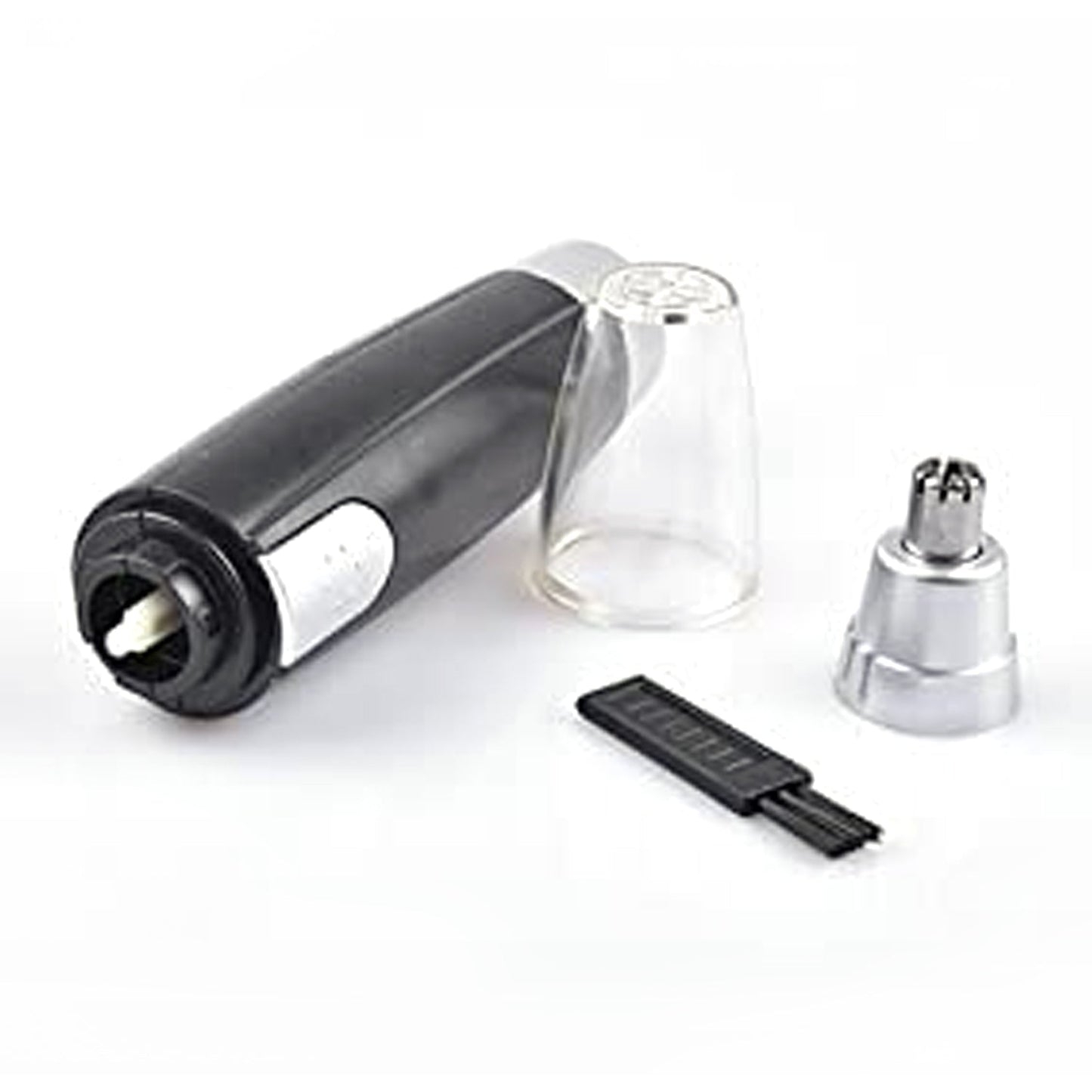 Stainless Steel Battery-Operated Ear and Nose Hair Trimmer – Heavy-Duty Grooming Tool
