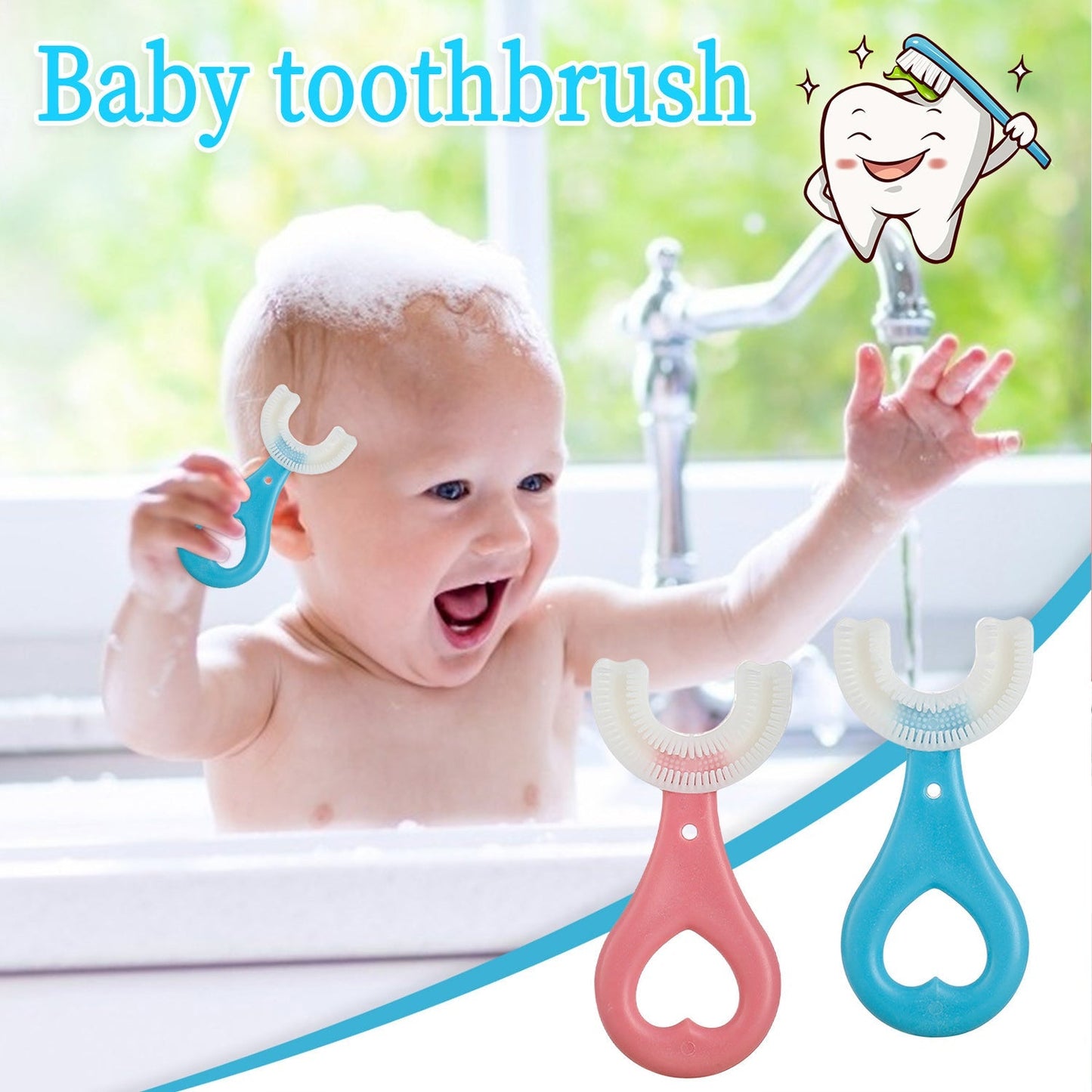 Kids U-Shaped Toothbrush – Soft, Safe & Easy Oral Care (Mix Color)