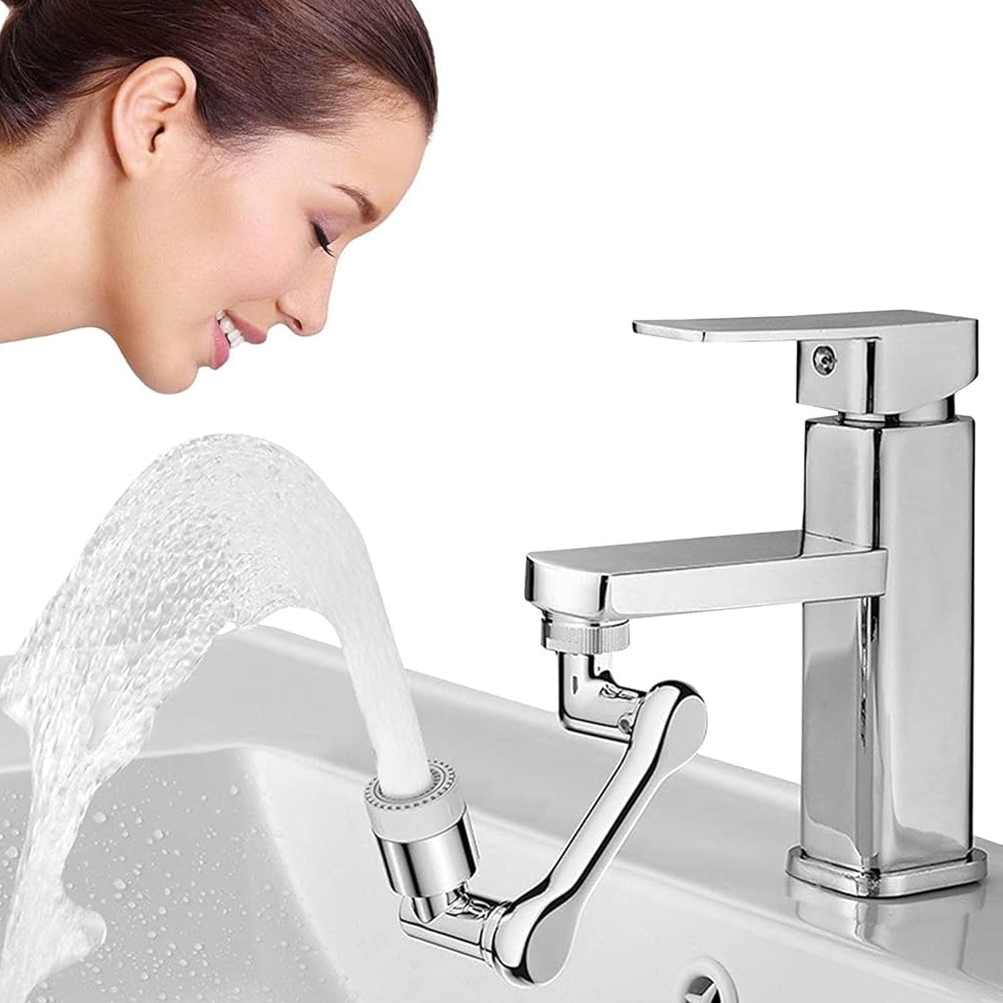 Flexible Faucet Splash Head Aerator with 2 Spray Modes (1 Set)
