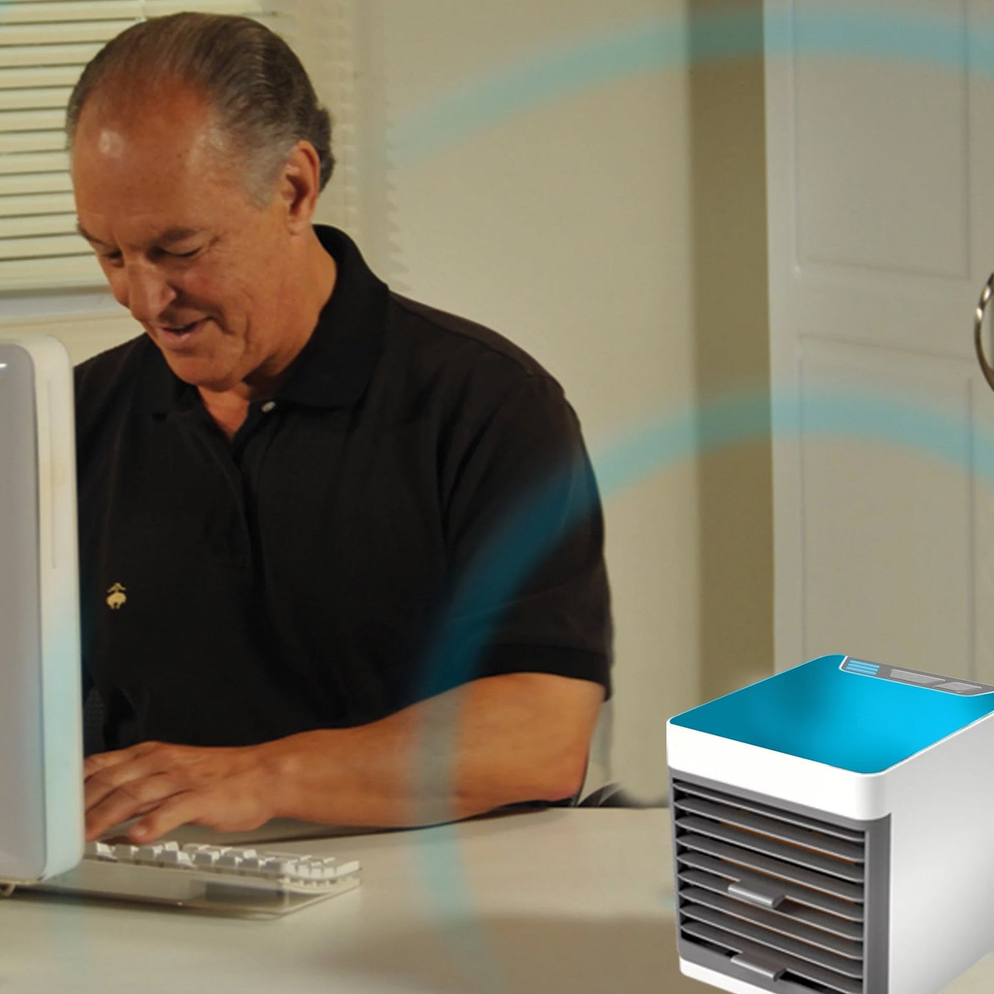 Mini Portable Air Cooler with LED Light & Water Tank Fill