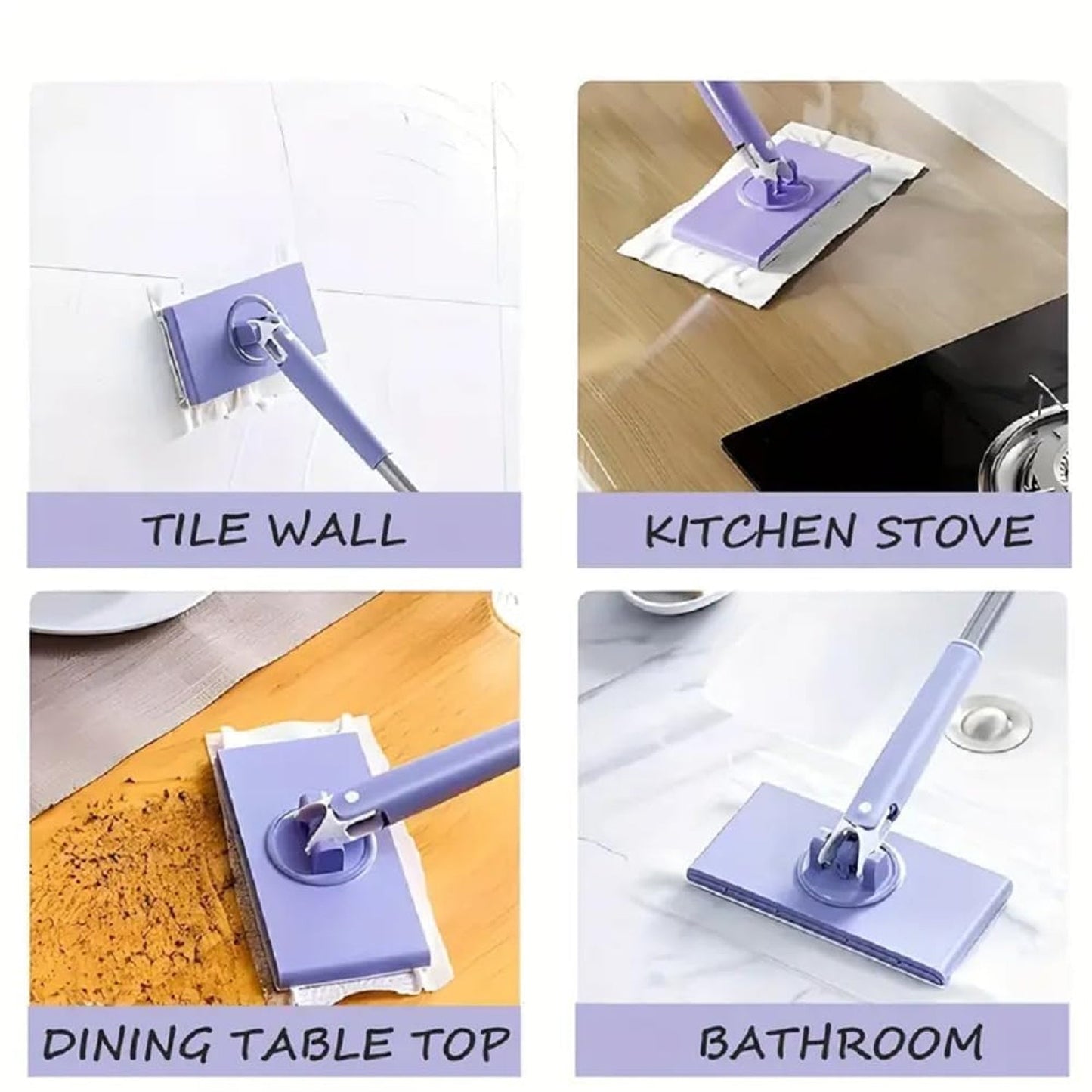 Automatic Cloth Changing Mini Mop with Push-Pull Handle for Multipurpose Cleaning (1 Pc)
