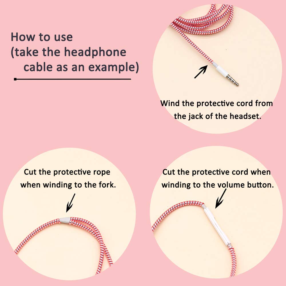 Metallic Spiral Cable Protector for Cords & Headphones – DIY Wrap