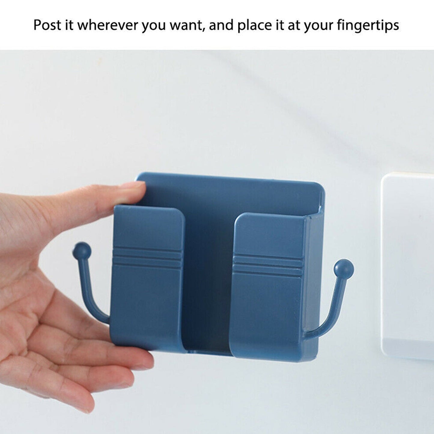 Wall Mount Mobile Stand with Hook – Compact Holder for Home & Office