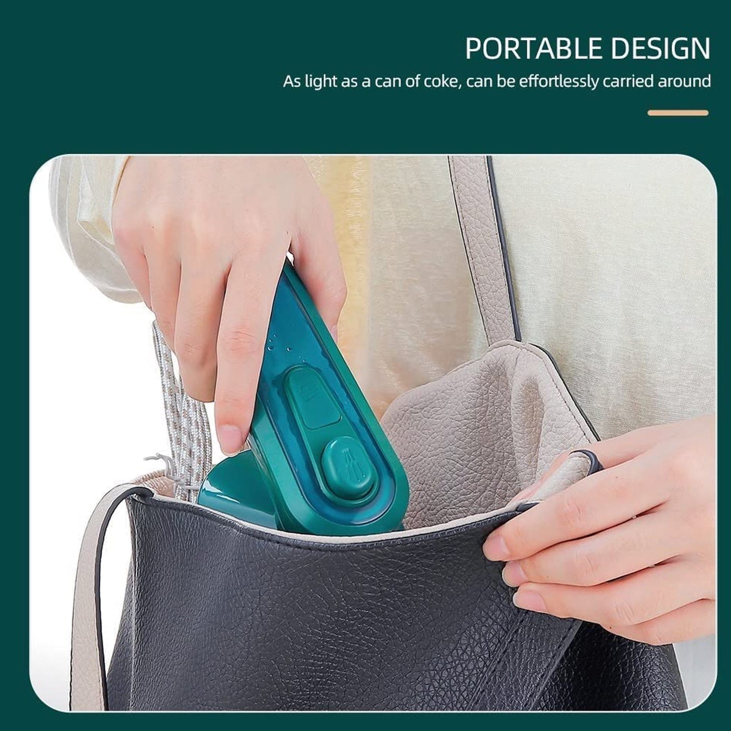2-in-1 Mini Steam Iron & Garment Steamer – Portable & Travel-Friendly