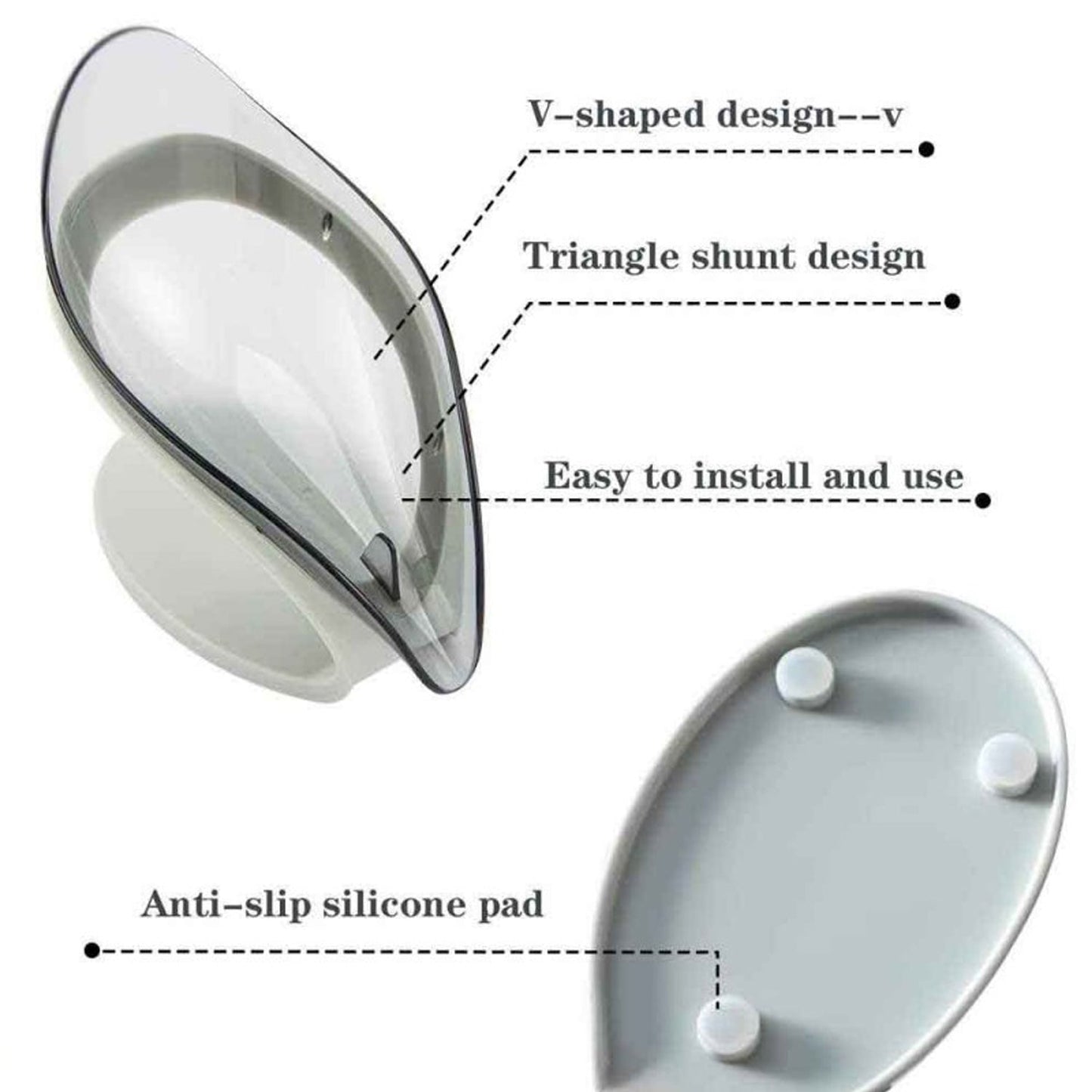 New Leaf Soap Box for Bathroom & Household Use – Lightweight & Durable