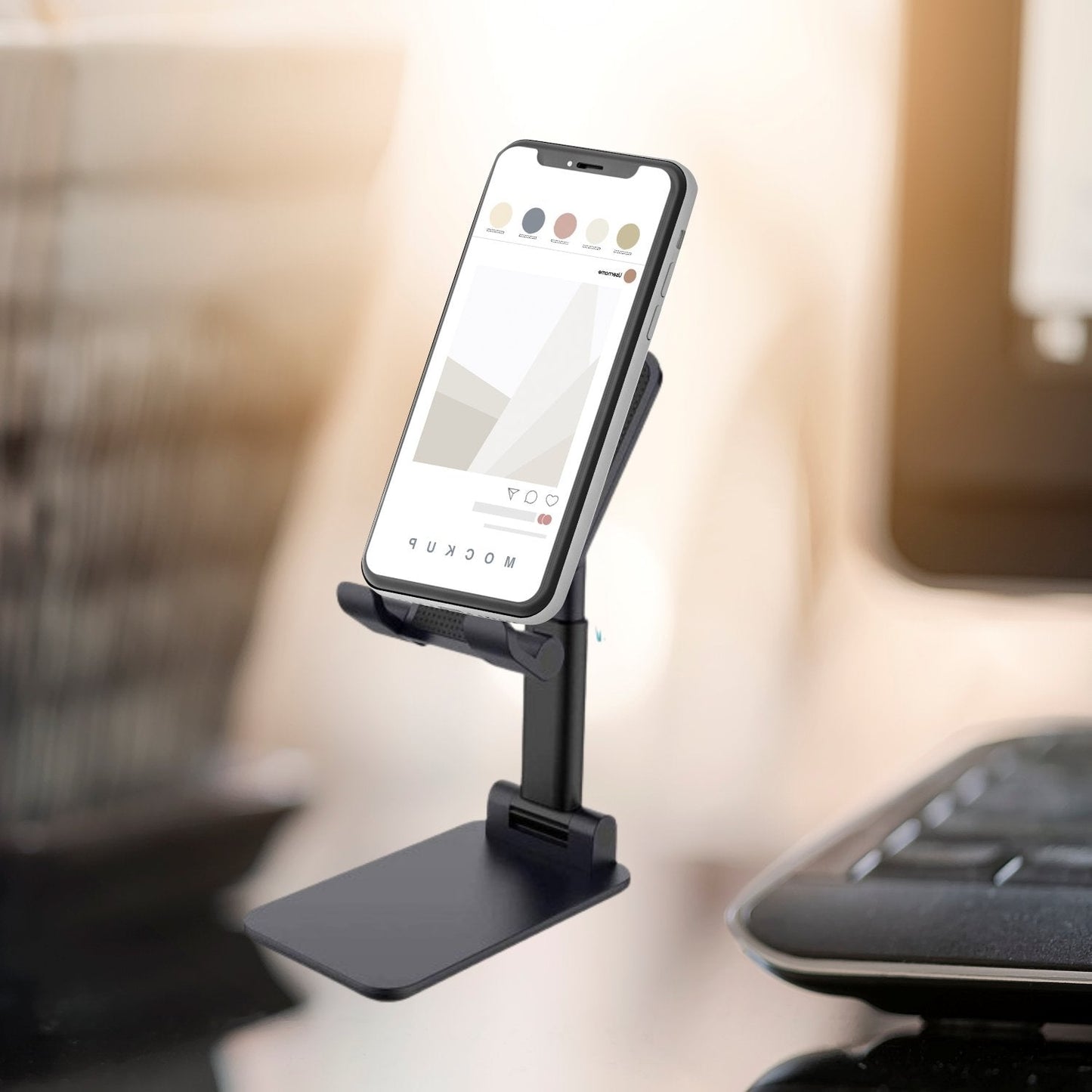 Foldable Mobile Stand with Angle Adjustable Desktop Holder