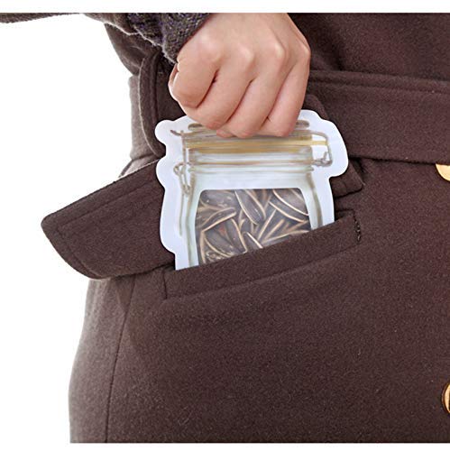 Reusable Airtight Mason Jar Zipper Storage Bag – 150ml Food Pouch (1 Pc)
