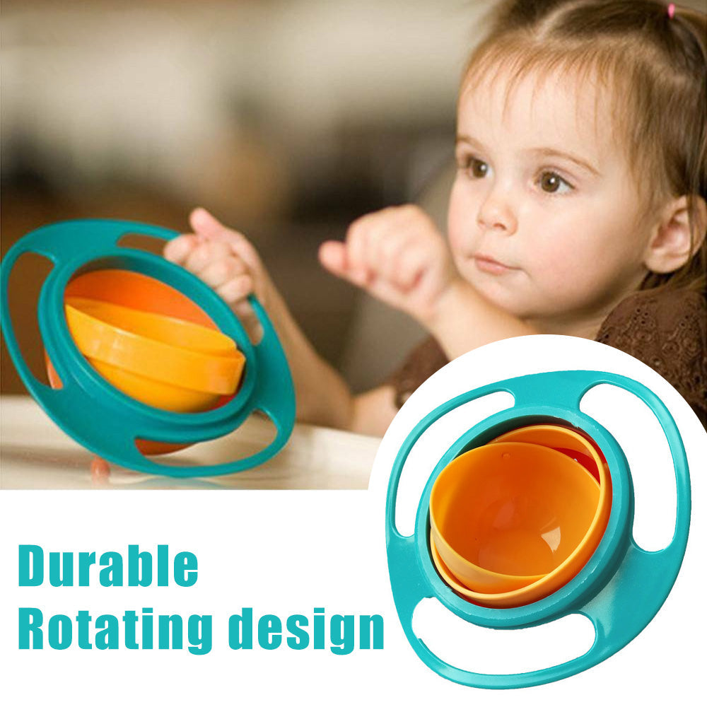 Spill-Proof Gyro Bowl – 360° Rotating Toddler Feeding Dish