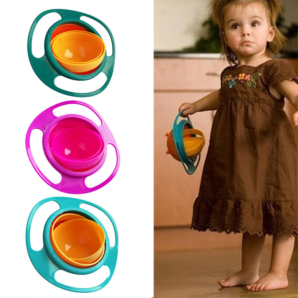 Spill-Proof Gyro Bowl – 360° Rotating Toddler Feeding Dish