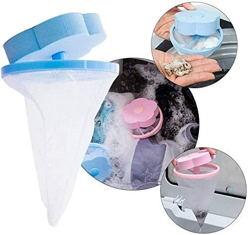 Washing Machine Floating Lint Mesh Filter Bag for Hair & Debris Removal