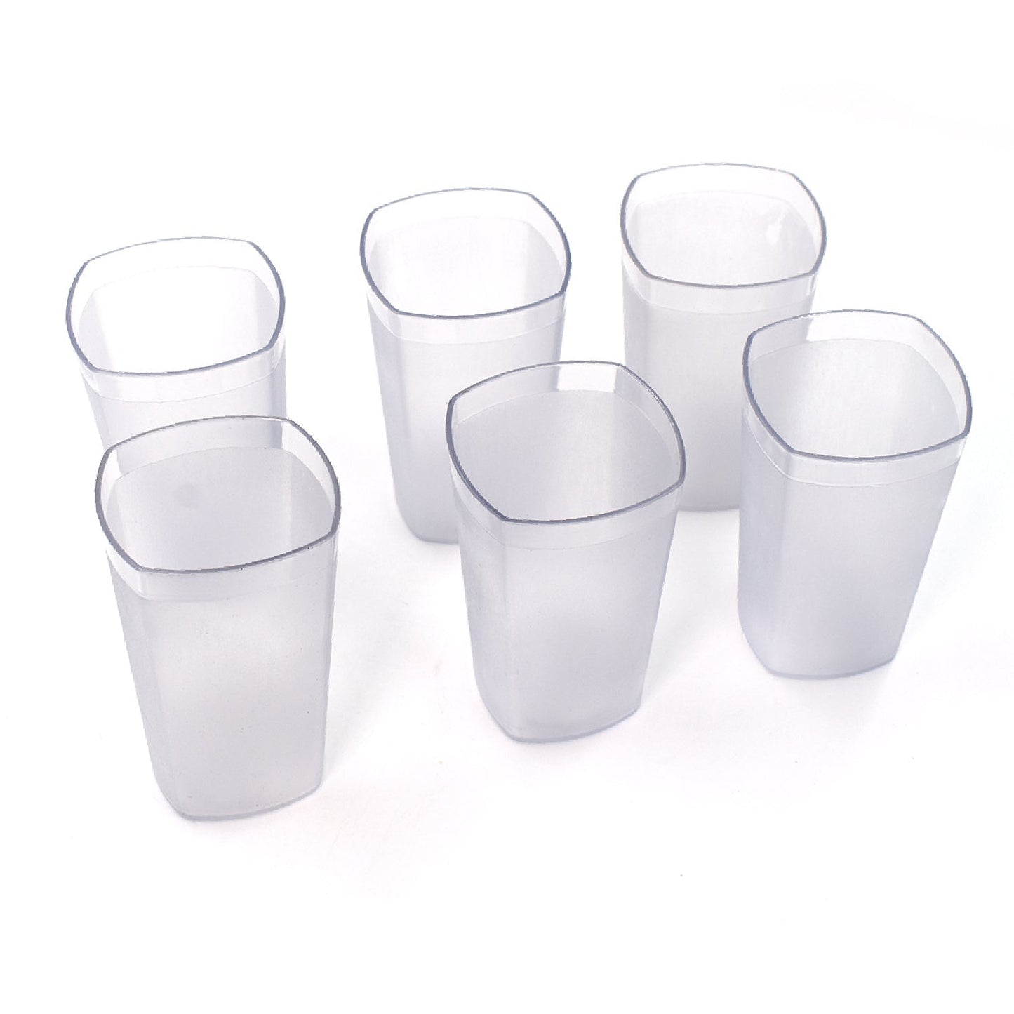 Ganesh Decent Glass Set of 6 – 350ml, Unbreakable & BPA-Free