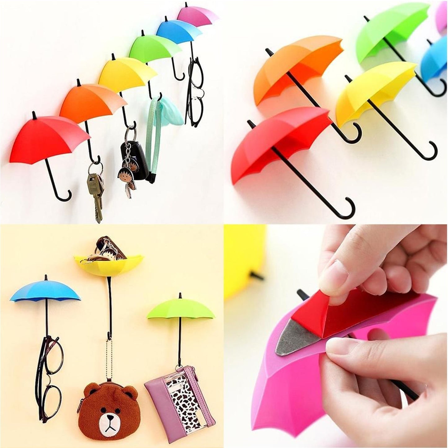 Multipurpose Umbrella Wall Hook for Keys, Hats & More