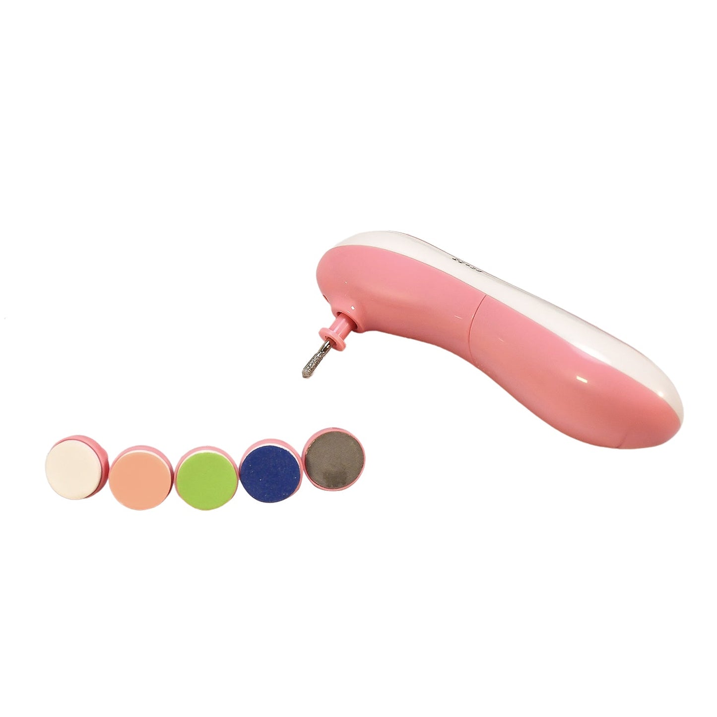 Electric Baby Nail Trimmer with 6 Safe Grinding Heads & LED Light