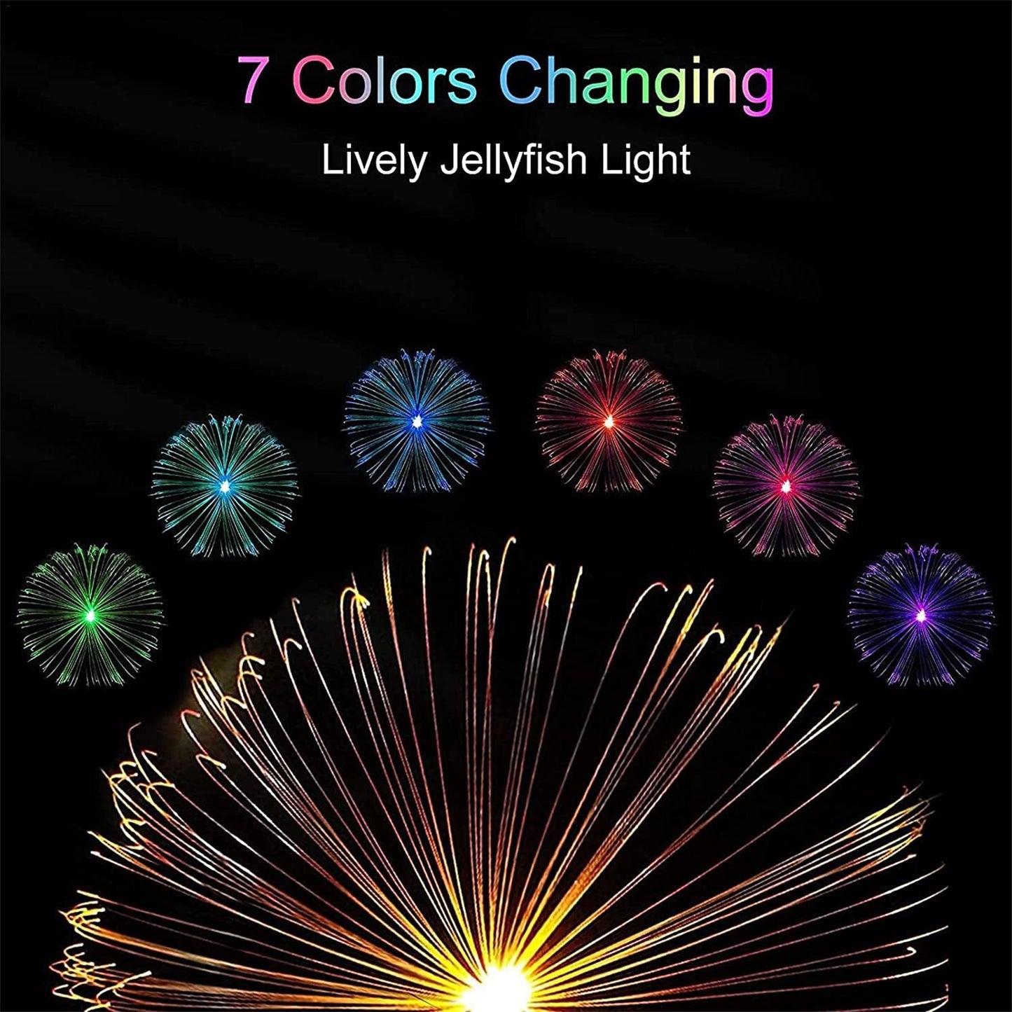 Solar Jellyfish Outdoor Lights – 7-Color Waterproof Garden Decor - Set of 2