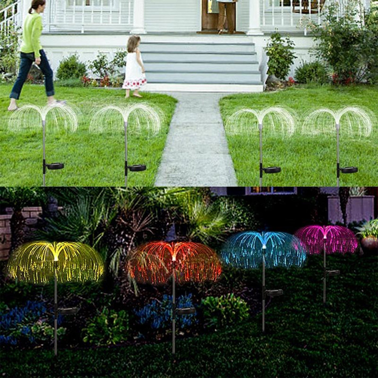 Solar Jellyfish Outdoor Lights – 7-Color Waterproof Garden Decor - Set of 2