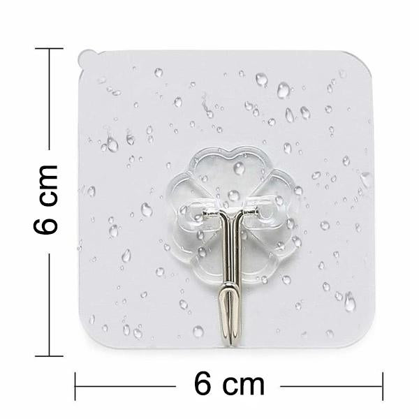 Multipurpose Strong Small Stainless Steel Adhesive Wall Hooks - Pack of 5