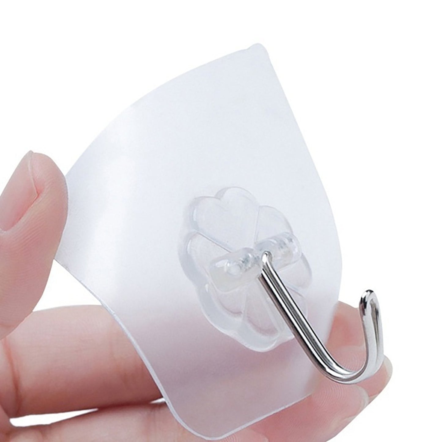 Multipurpose Strong Small Stainless Steel Adhesive Wall Hooks - Pack of 5