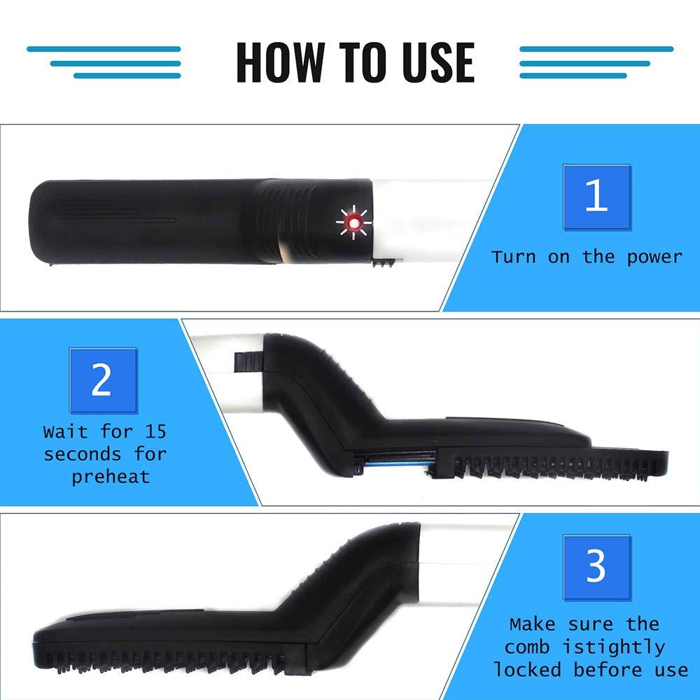 Men’s Beard and Hair Straightener Comb – Fast Heating, Safe, Multifunction Grooming Tool