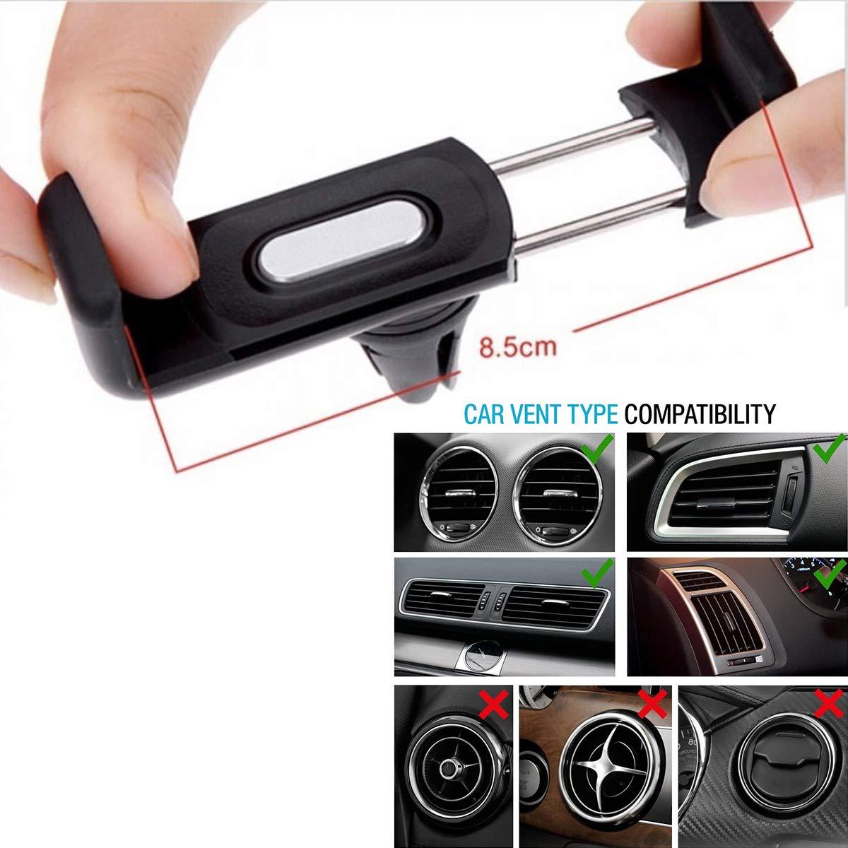 Universal Car Air Vent Mount – 360° Rotating Phone Holder Cradle