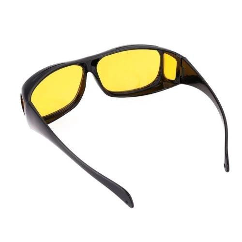 Night HD Vision Driving Anti-Glare Eyeglasses – Yellow Lens with Side Protection