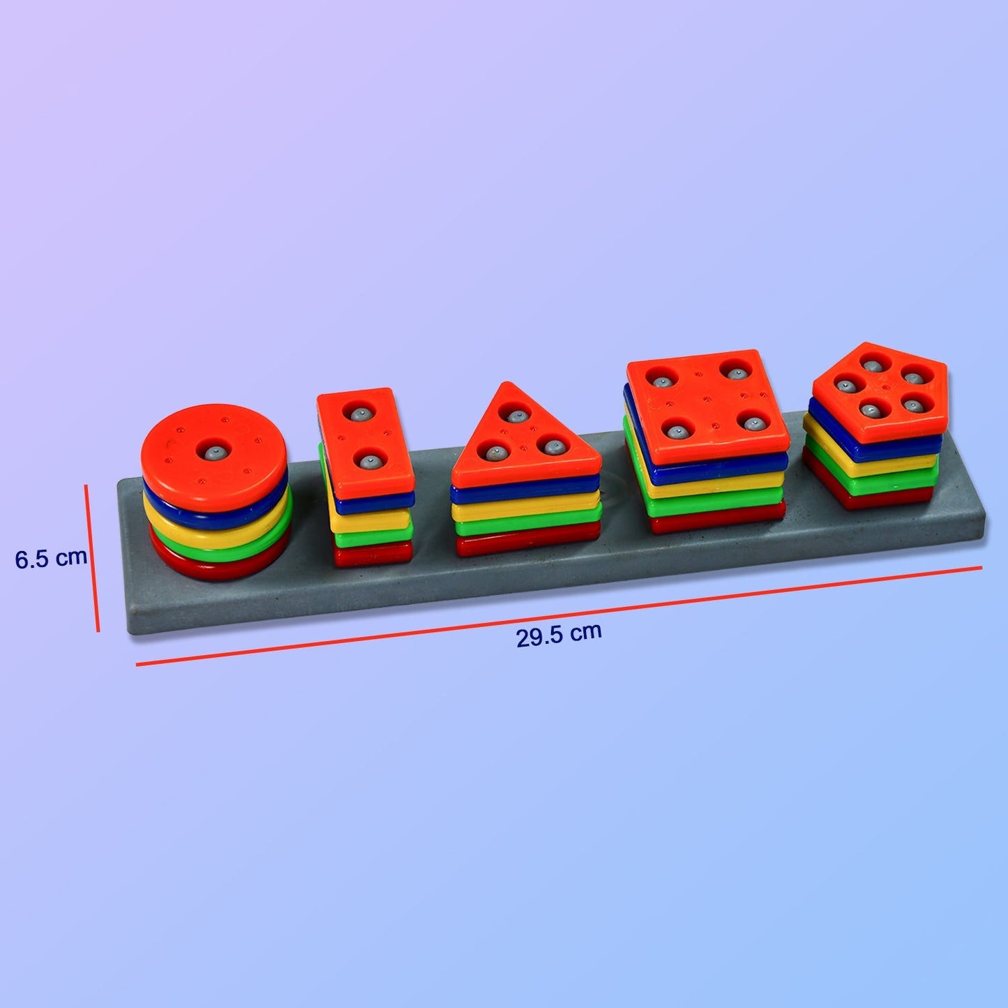 Geometric Brick - 5 Angle Column Matching Blocks for Kids (25 Pcs)