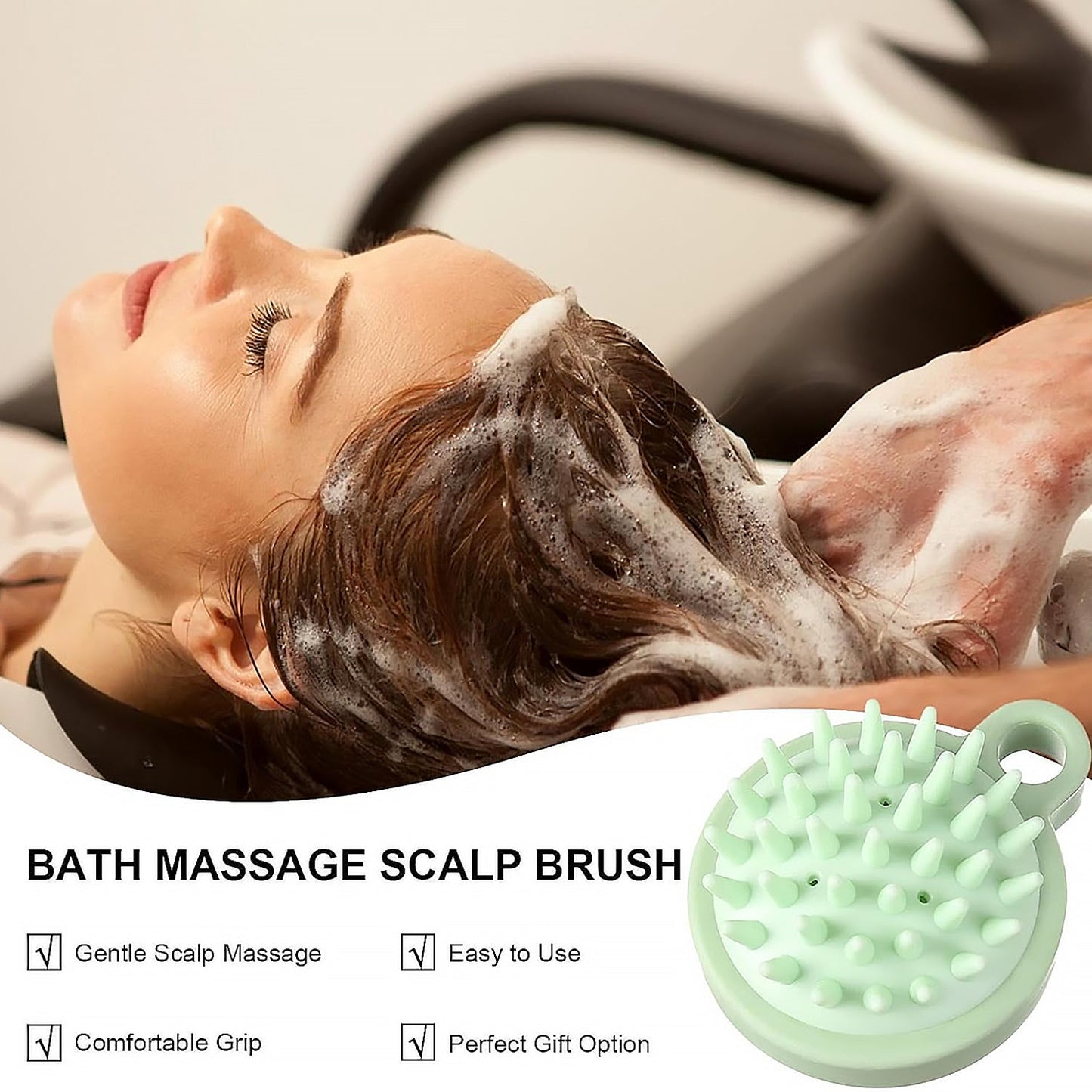 Portable Scalp Massage Comb – Hair & Shower Brush for Relaxing Shampoo