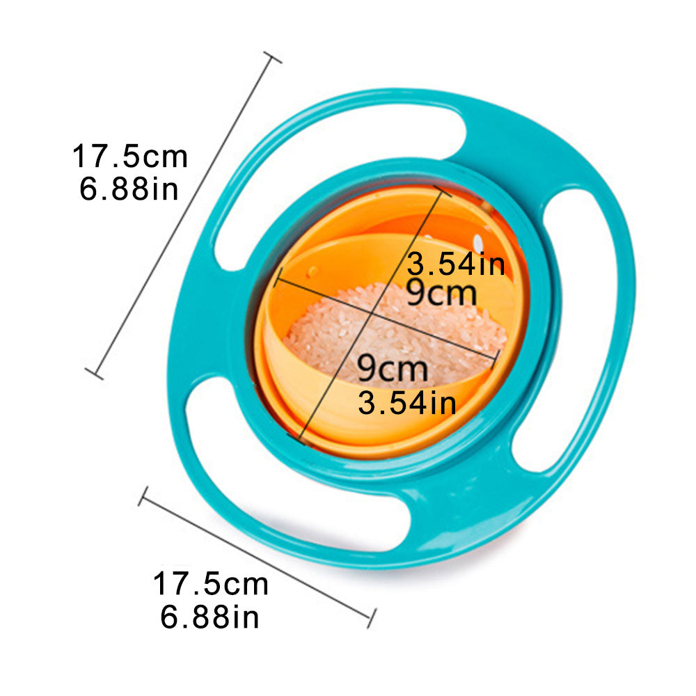 Spill-Proof Gyro Bowl – 360° Rotating Toddler Feeding Dish