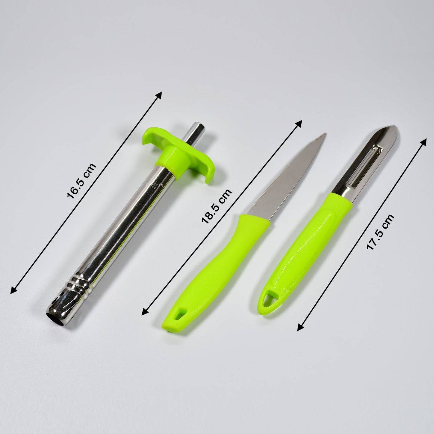 Ganesh 3pc Kitchen Set – Lighter, Knife & Peeler Stainless Steel Combo