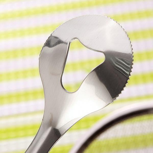 2-in-1 Stainless Steel Filter Spoon with Clip for Frying & Grilling