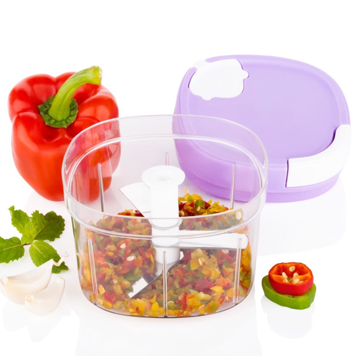 Handy Chopper with Stainless Steel Blades – 600ML Kitchen Tool