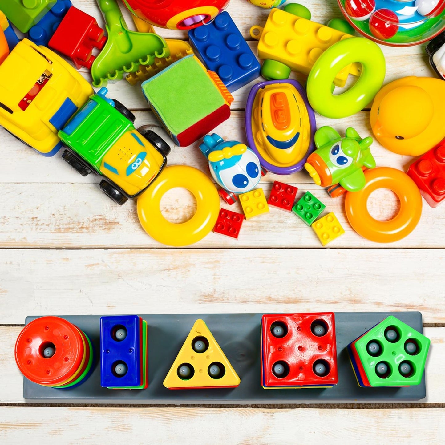 Geometric Brick - 5 Angle Column Matching Blocks for Kids (25 Pcs)