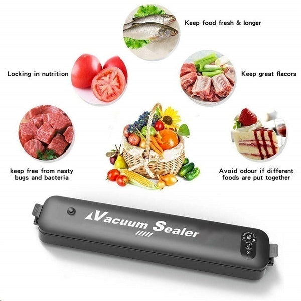 One-Touch Automatic Vacuum Sealing Machine for Dry & Moist Food | Powerful -60kPa Suction