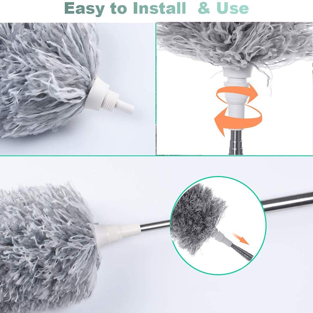 Extendable Microfiber Duster – 100" Telescoping Cleaning Tool