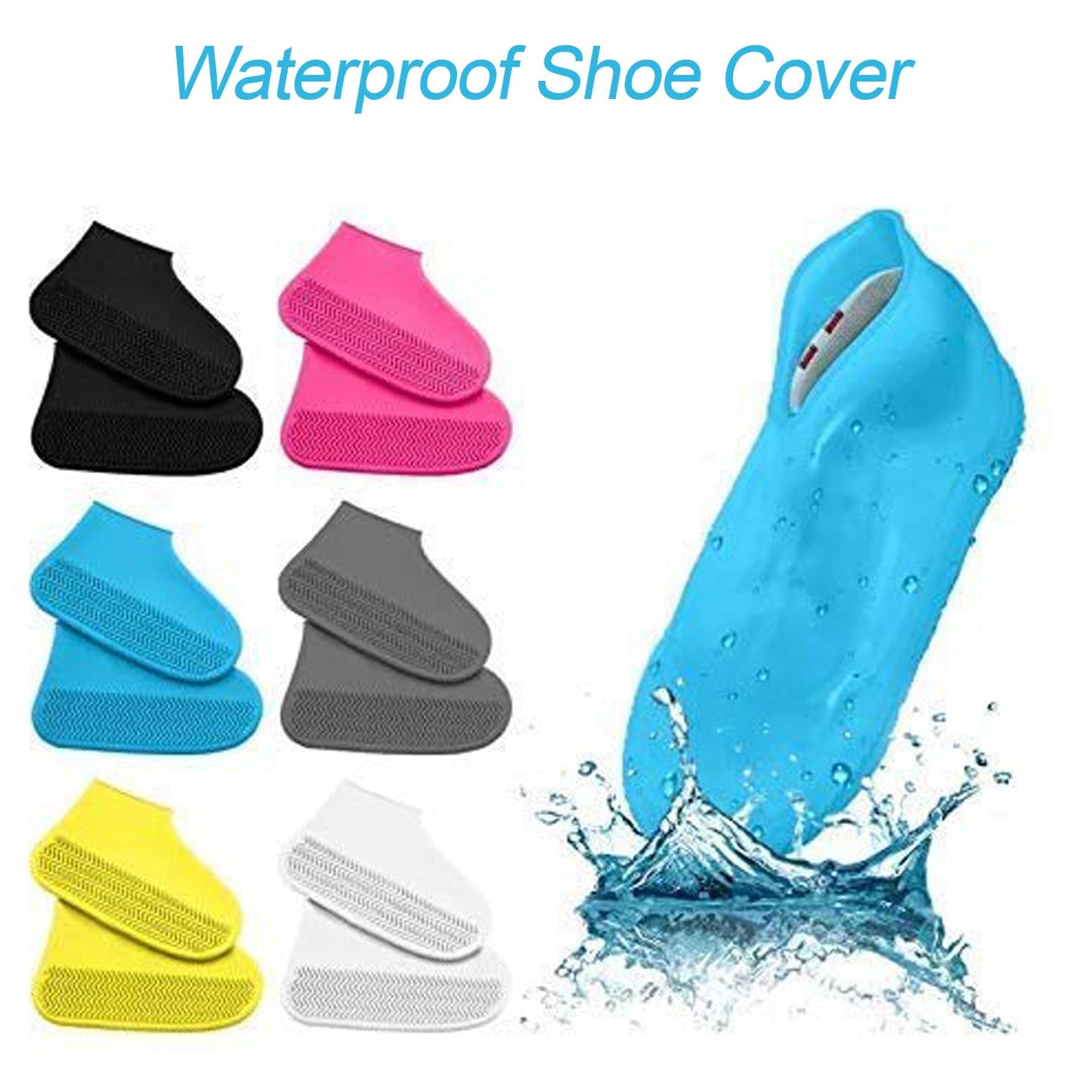 Non-Slip Silicone Reusable Waterproof Shoe Cover – Random Color