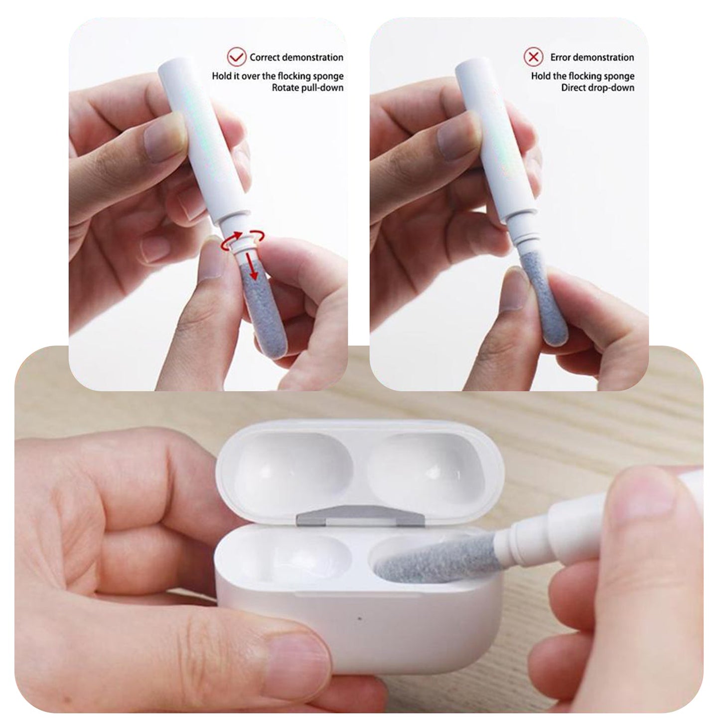 5-in-1 Multi-Function Computer & Earbud Cleaning Brush Tool Kit